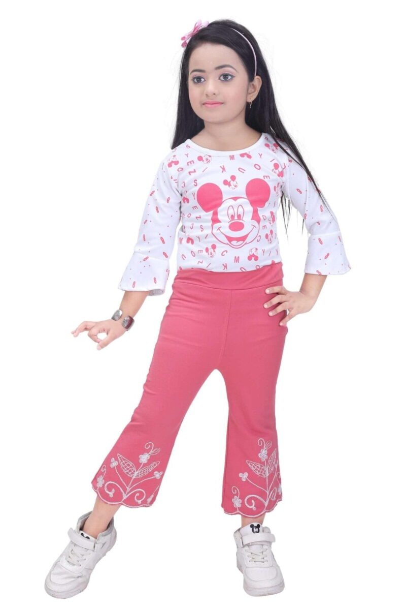 Girls' Pink Clothing Set with Jacket - Age 2 to 7 Years - Image 3