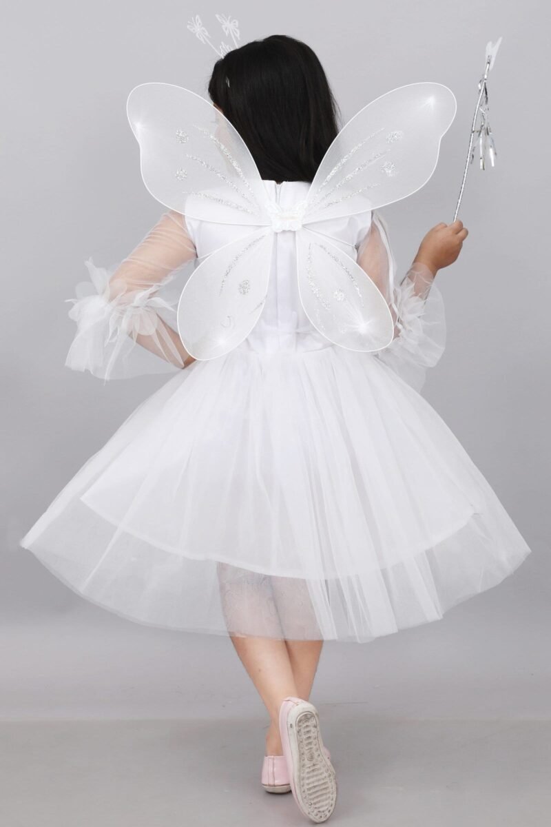 Pari Frock Dress for Girls  White Color - Image 2