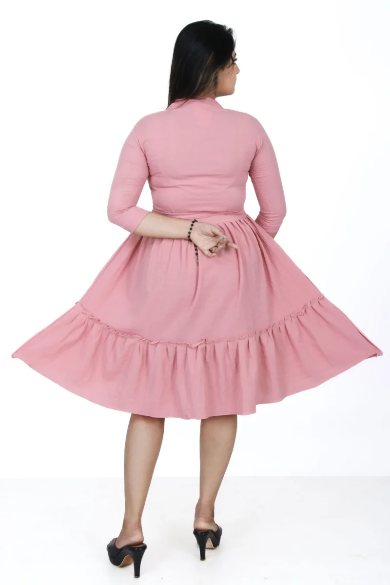 Women Long Tops | Peach | westren wear dress - Image 4