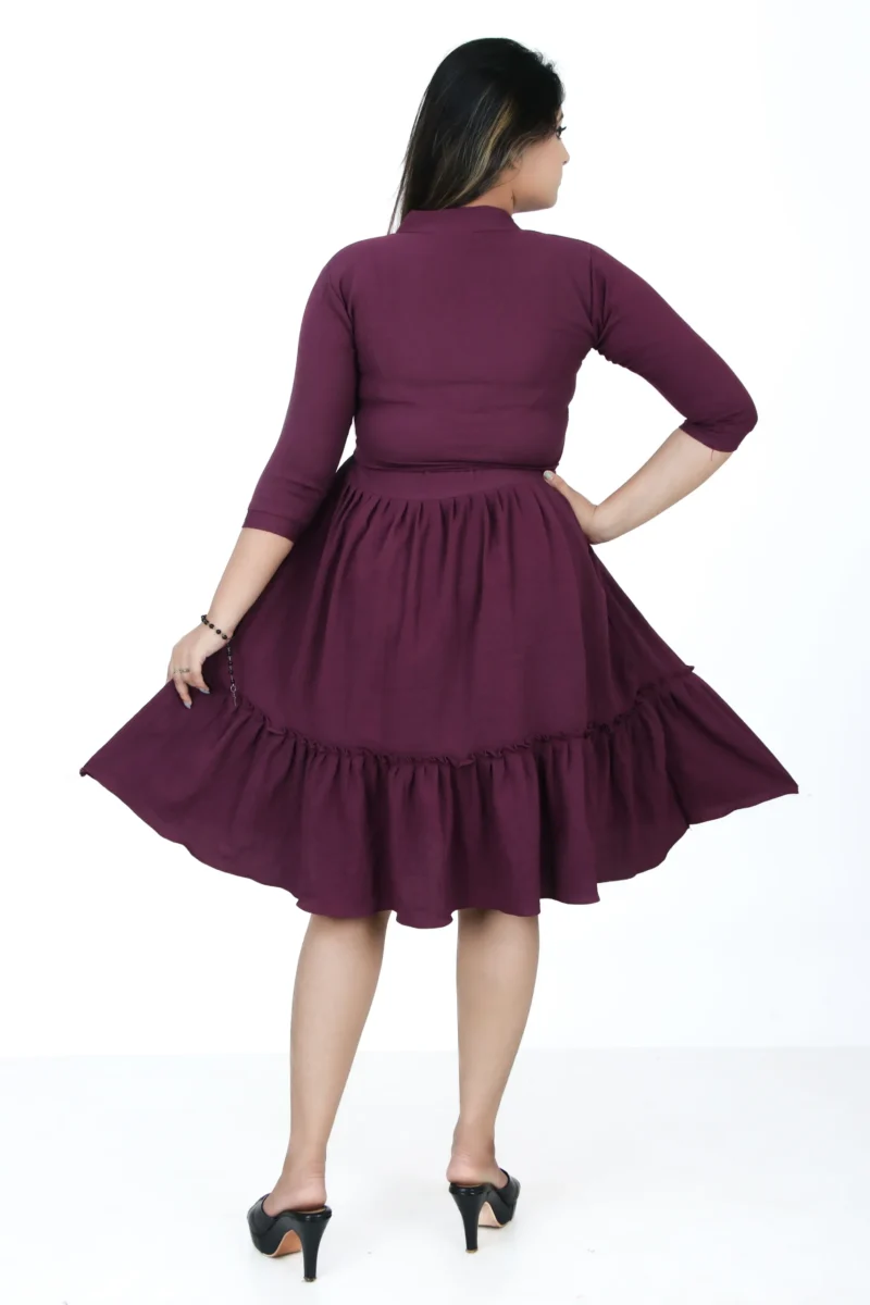 Women Long Tops | Purple Maroon ton | westren wear dress - Image 2