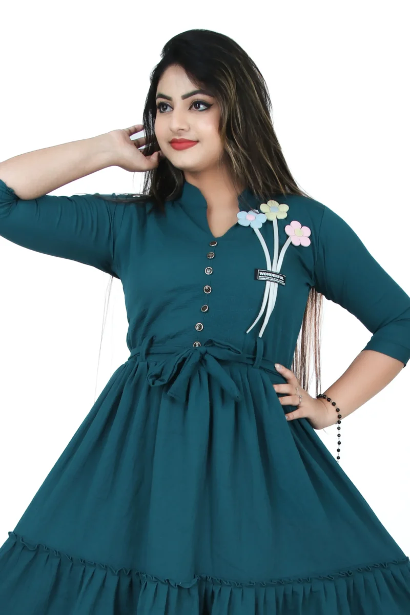 Women Long Tops | Green Color | westren wear dress - Image 4