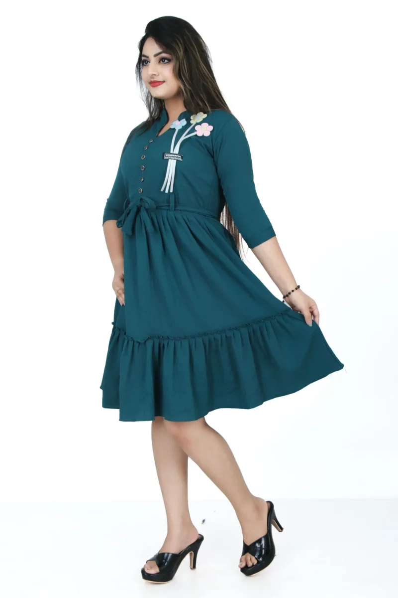Women Long Tops | Green Color | westren wear dress - Image 3