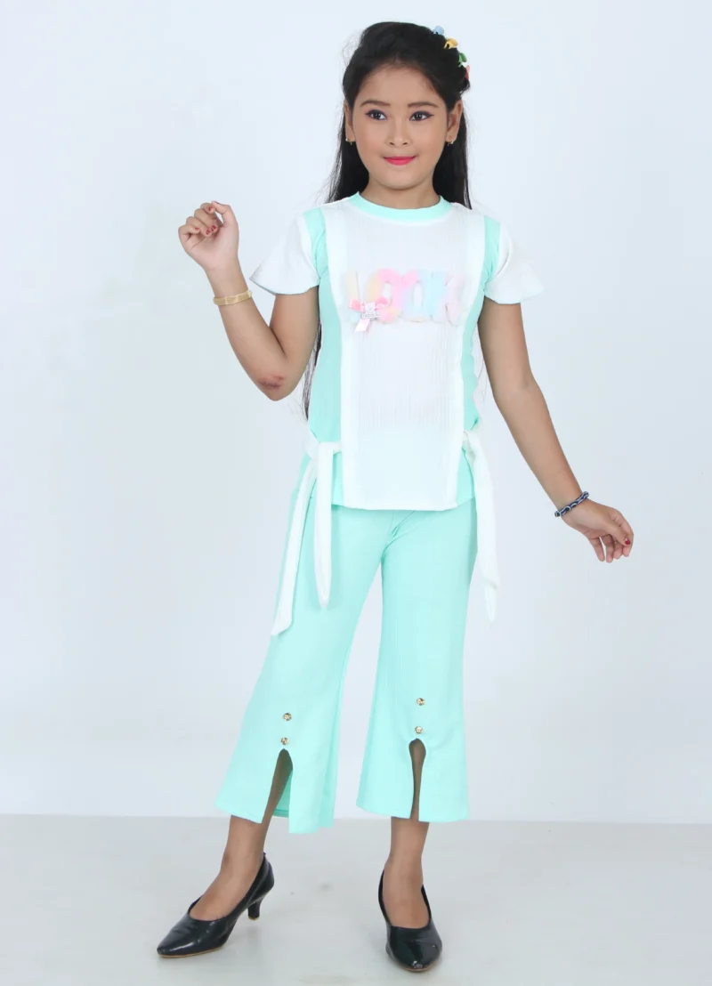 girls clothing sets for kids top plazoo set skyblue color - Image 3