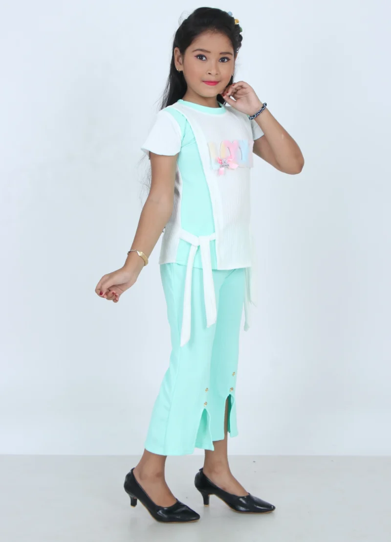 girls clothing sets for kids top plazoo set skyblue color - Image 2