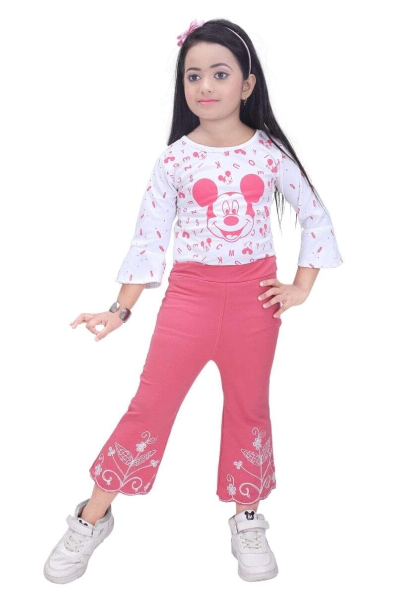 Girls' Pink Clothing Set with Jacket - Age 2 to 7 Years - Image 3