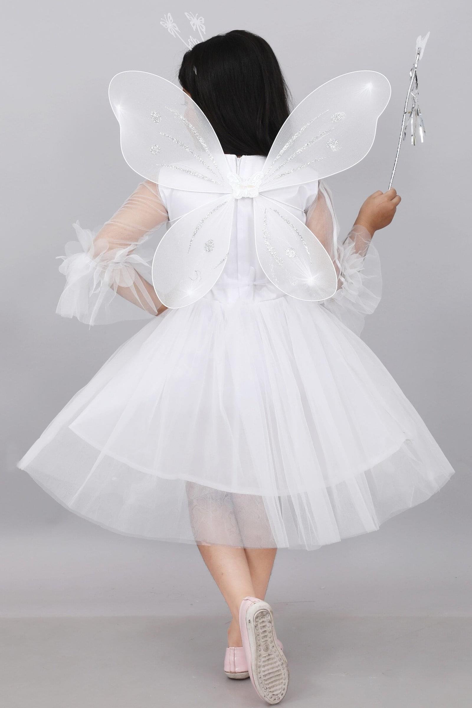 Pari Frock Dress for Girls  White Color - Image 2